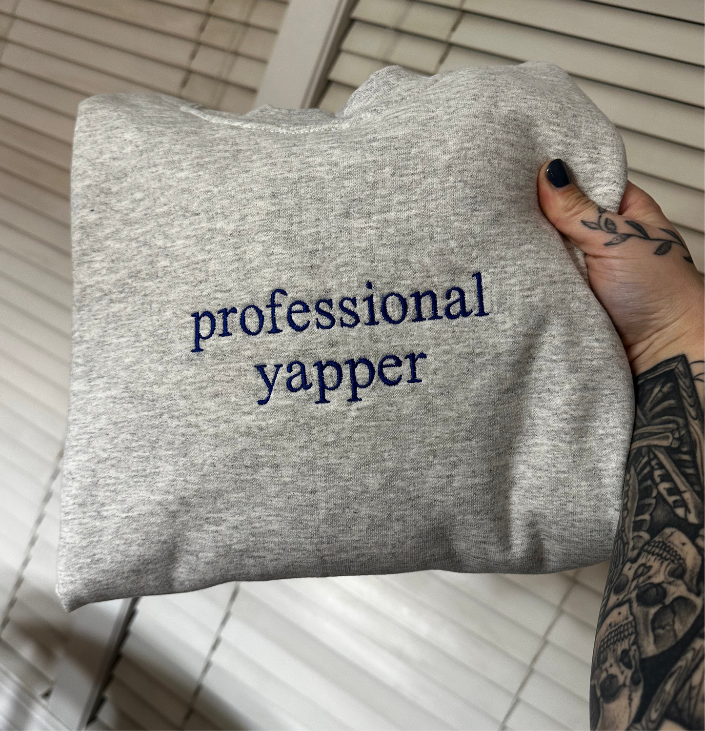 Professional Yapper Embroidered Sweatshirt