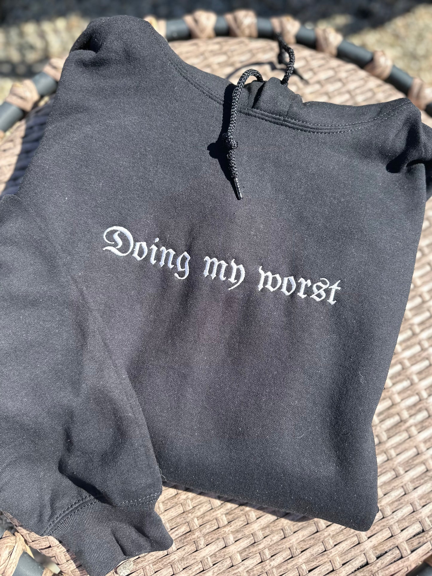 Doing My Worst Embroidered Sweatshirt