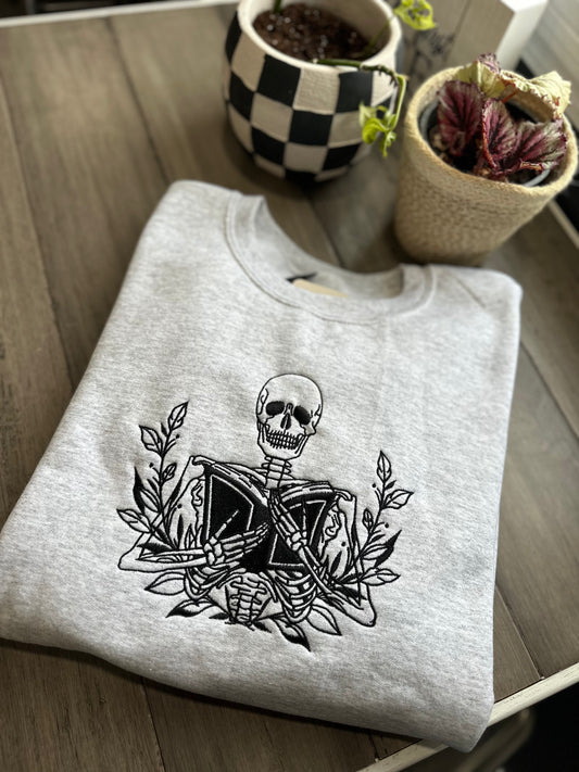 Reading Skellie Embroidered Sweatshirt