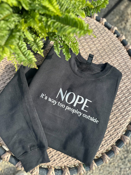 NOPE Embroidered Sweatshirt