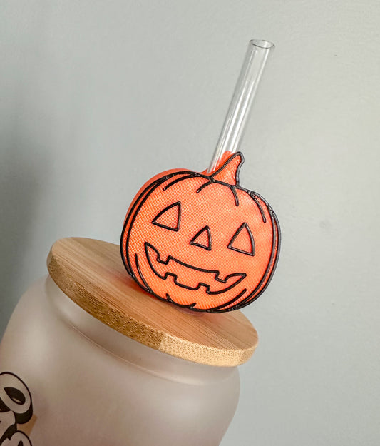 Jack-o-lantern Straw Topper