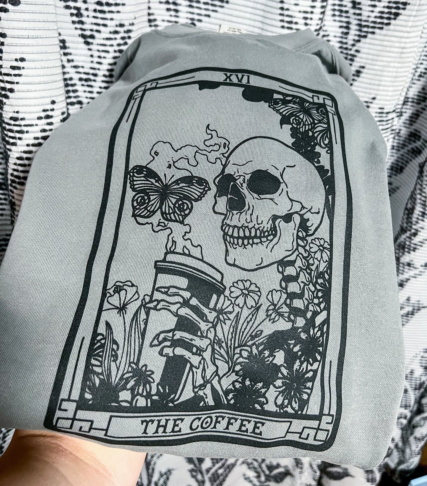 Coffee Skeleton Tarot Sweatshirt