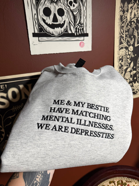 Me and my bestie Embroidered Sweatshirt
