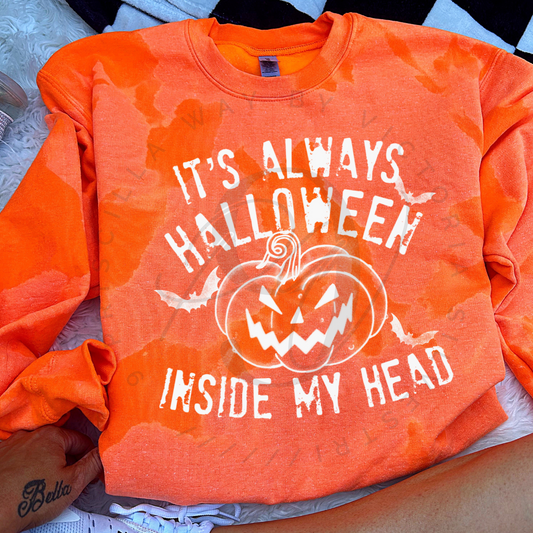 Always Halloween Bleached Sweatshirt