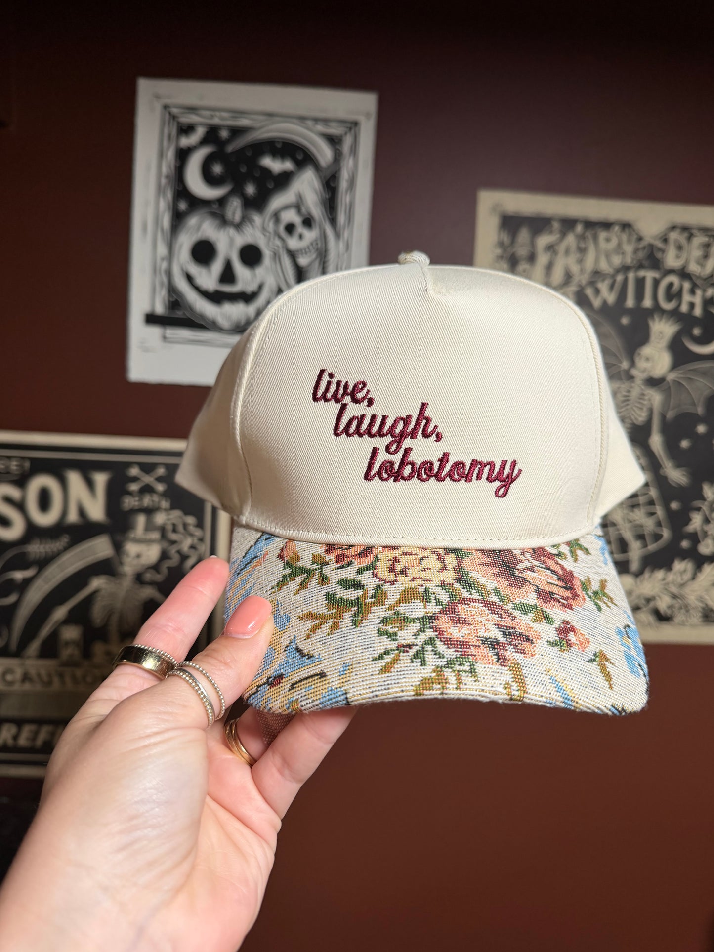 Live Laugh Lobotomy Hat