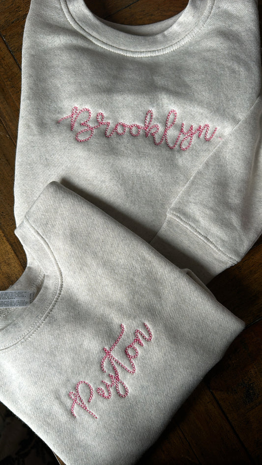 Name Embroidered Sweatshirt