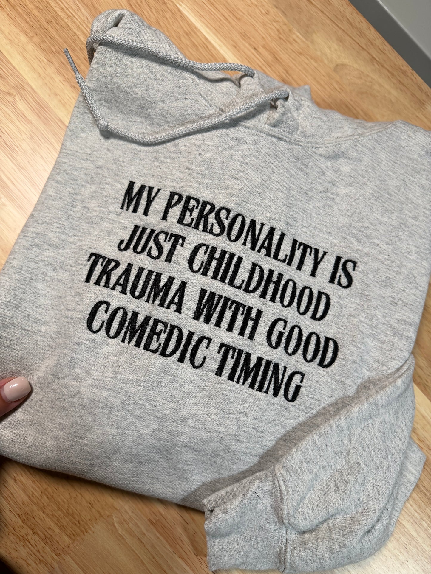 Childhood Trauma Embroidered Sweatshirt