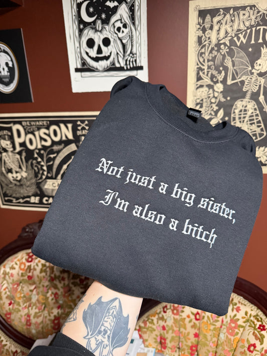 Big Sister Embroidered Sweatshirt