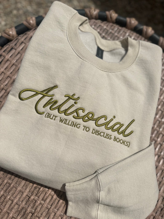 Antisocial Embroidered Sweatshirt