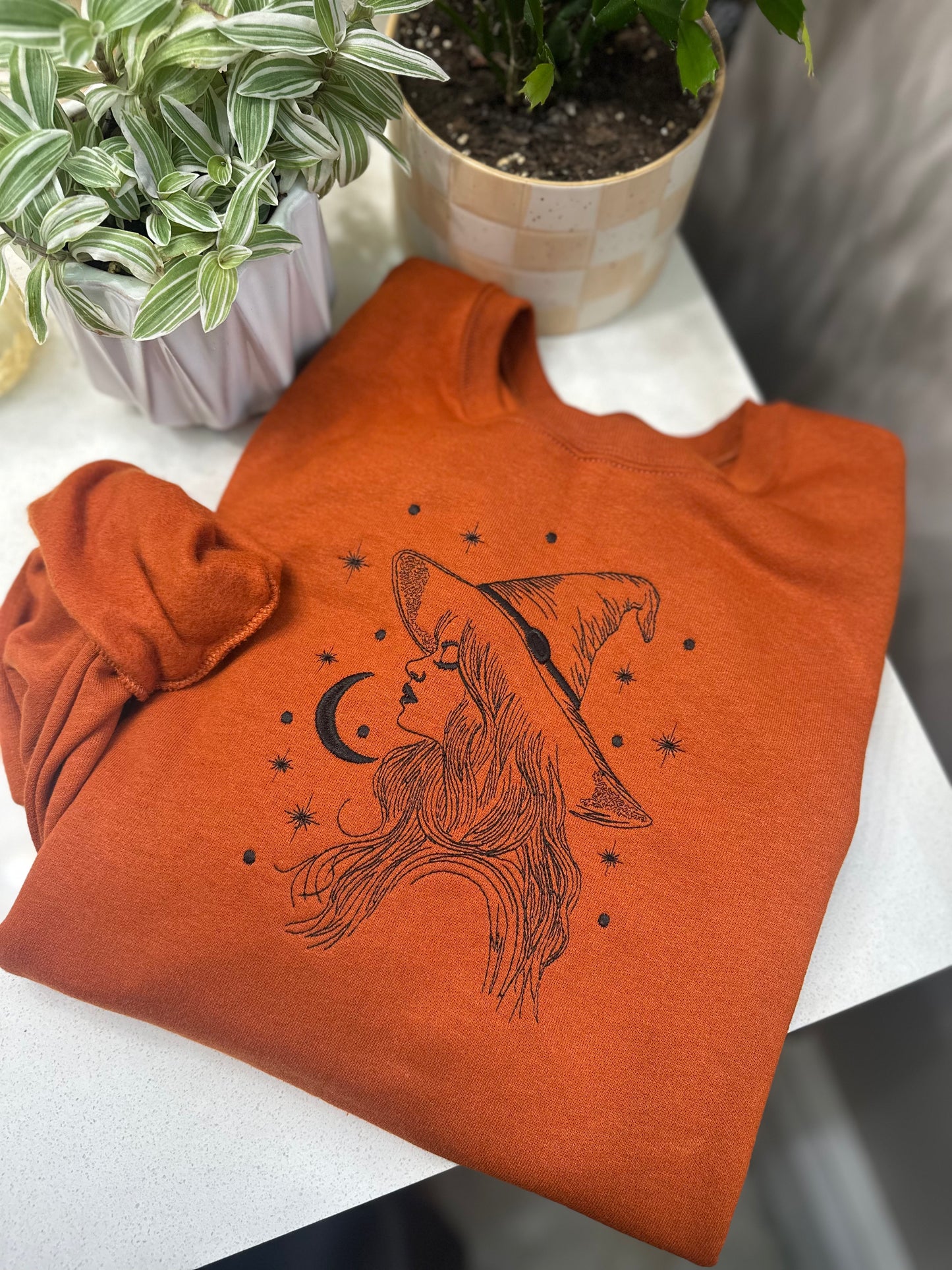 Witch Embroidered Sweatshirt