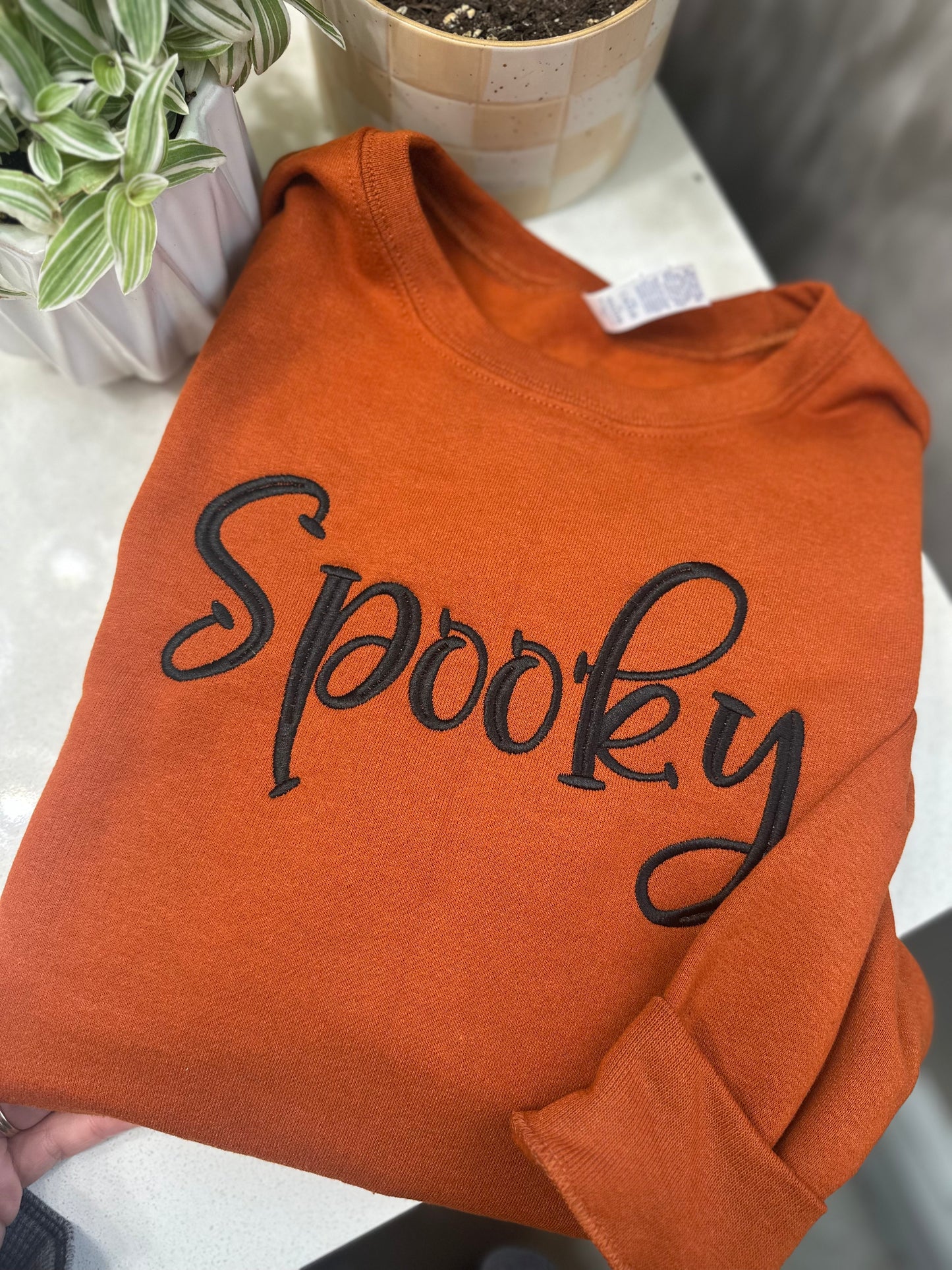 Spooky Embroidered Sweatshirt