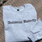 Antisocial Butterfly Embroidered Sweatshirt