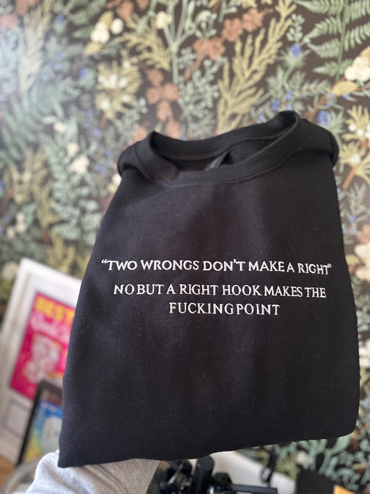 Right Hook Embroidered Sweatshirt