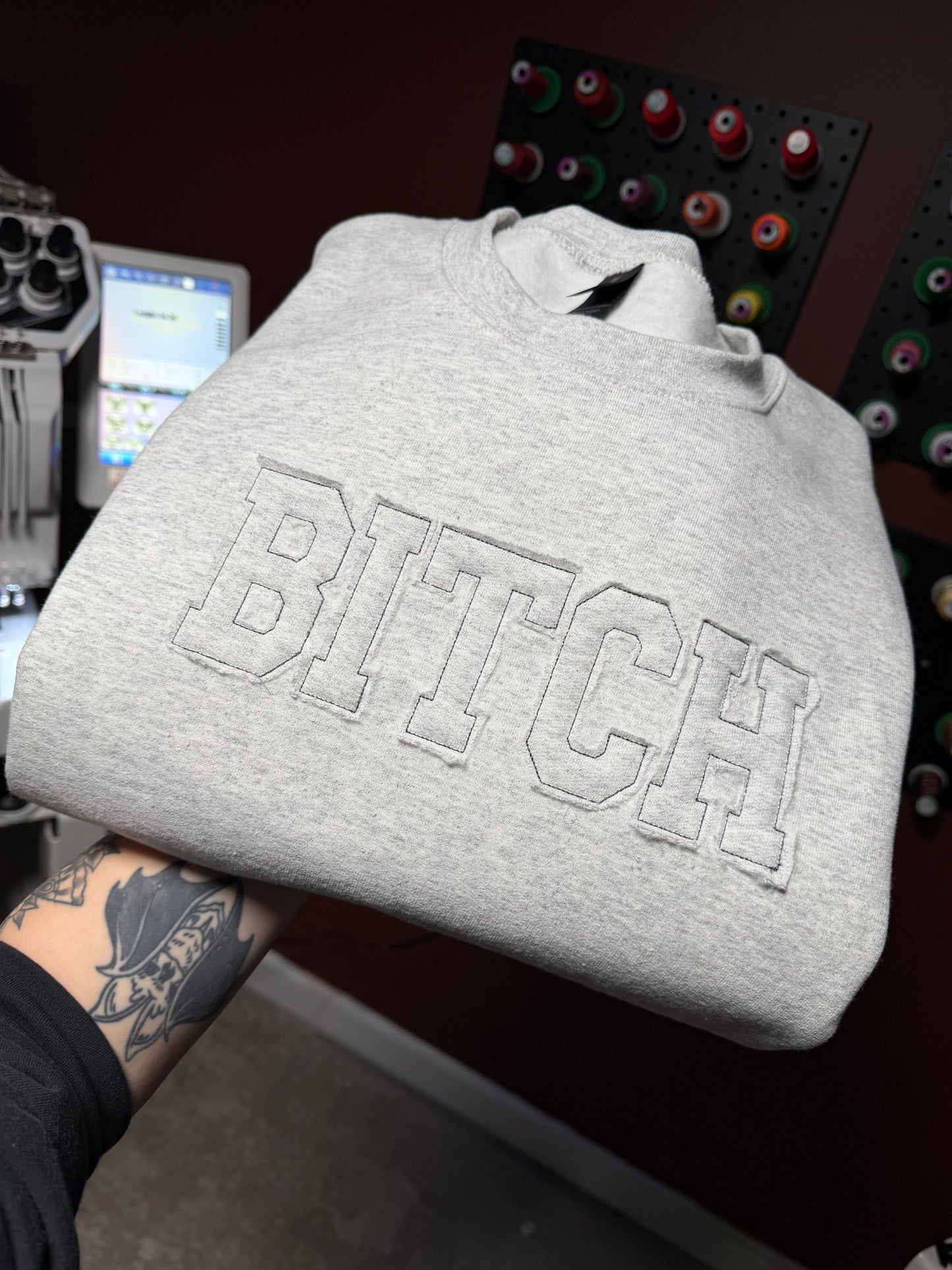 Bitch Embroidered Sweatshirt