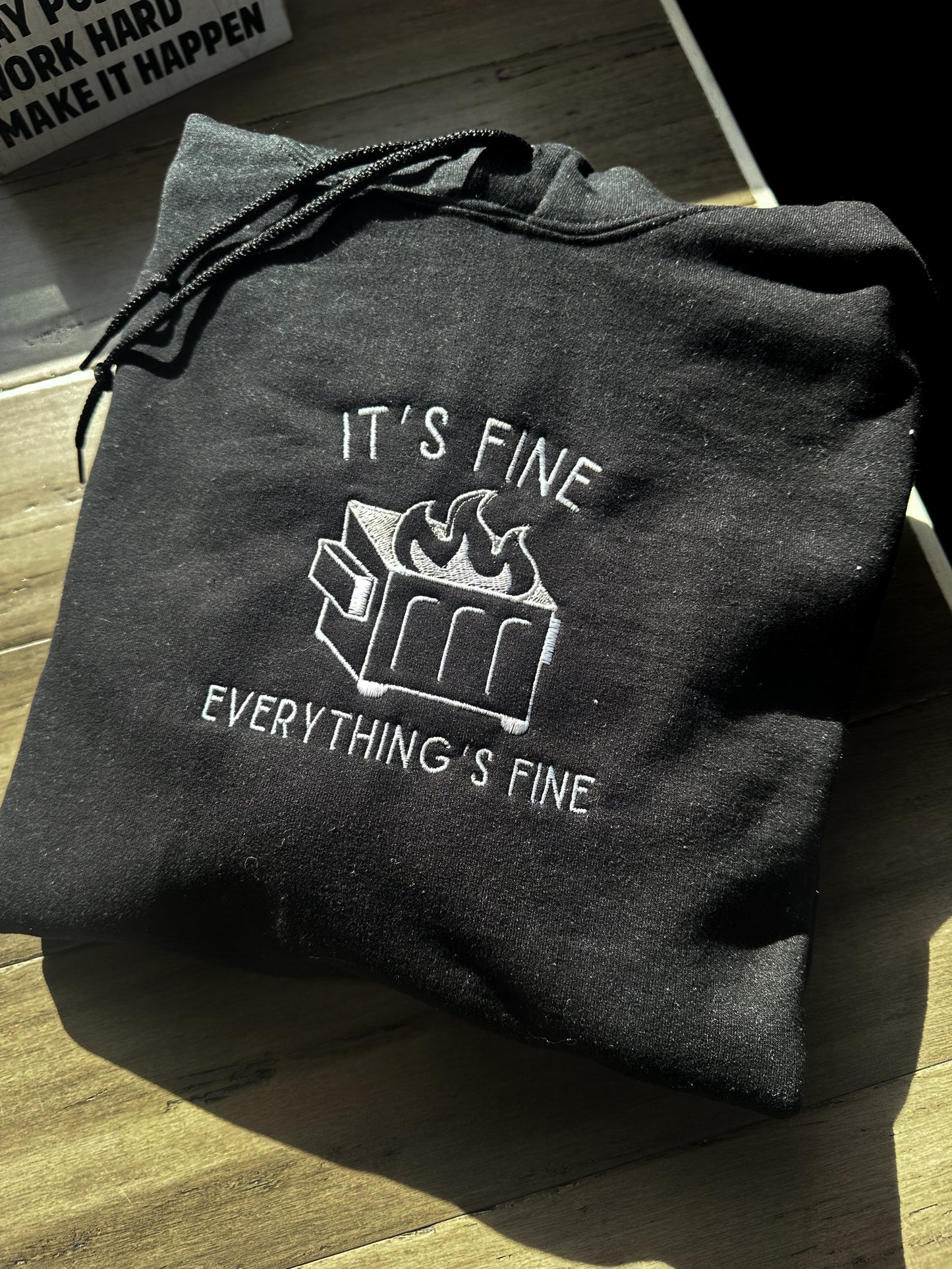 Everything’s Fine Embroidered Sweatshirt