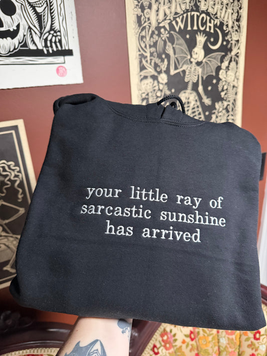 Sarcastic Sunshine Embroidered Sweatshirt