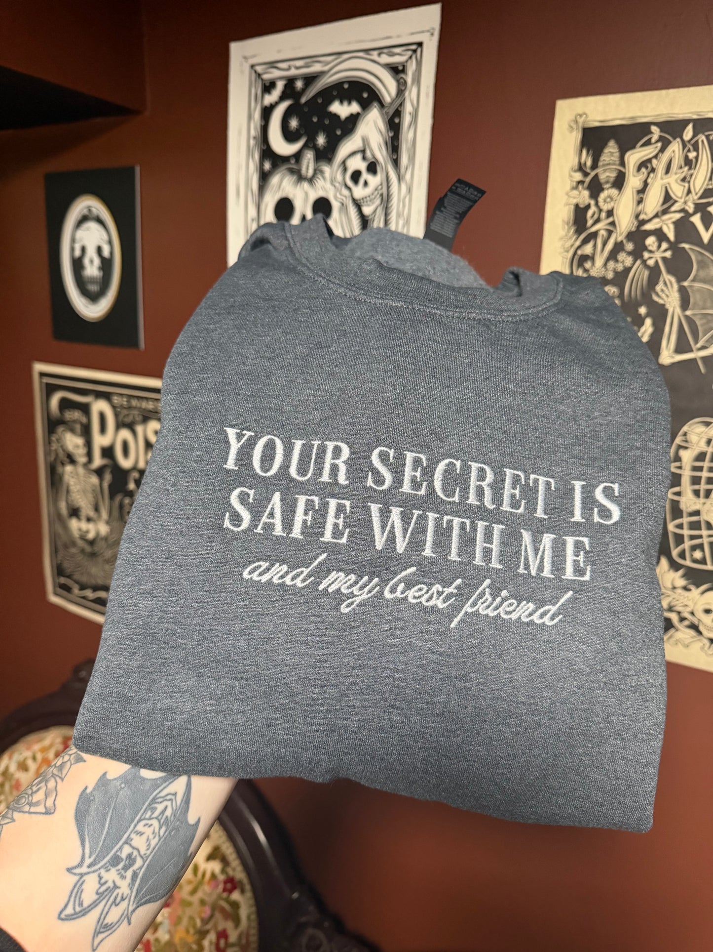 And My Best Friend Embroidered Sweatshirt