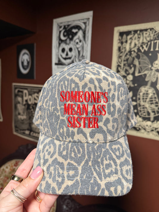 Mean Ass Sister Leopard Hat