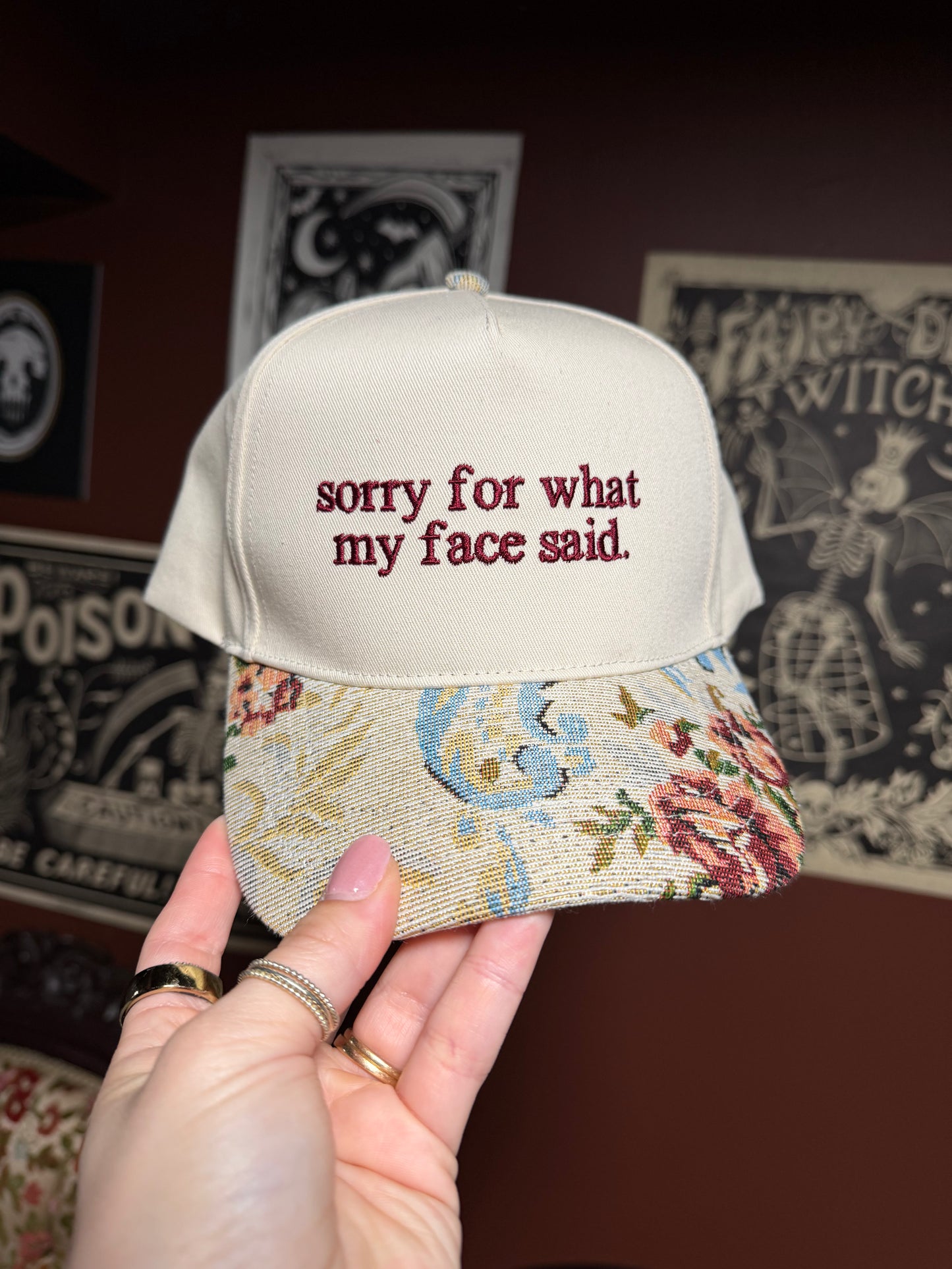 Sorry for what my face said Hat