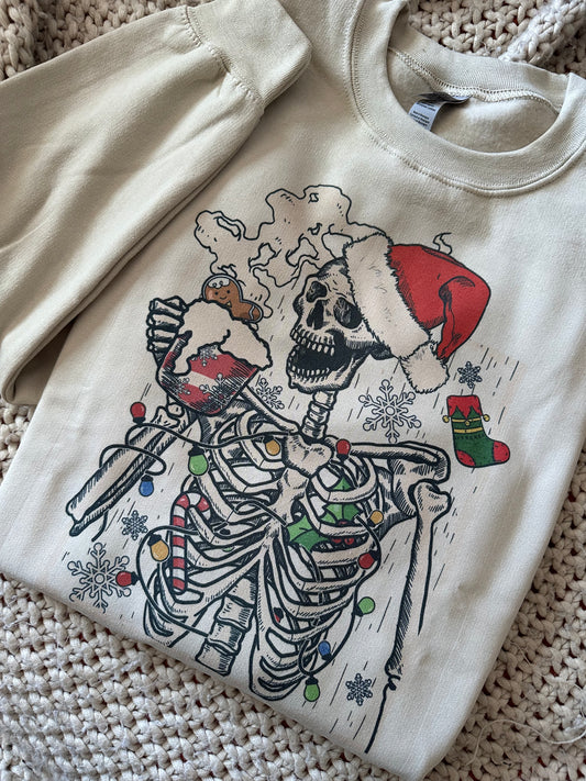 Christmas Coffee Skeleton Shirt