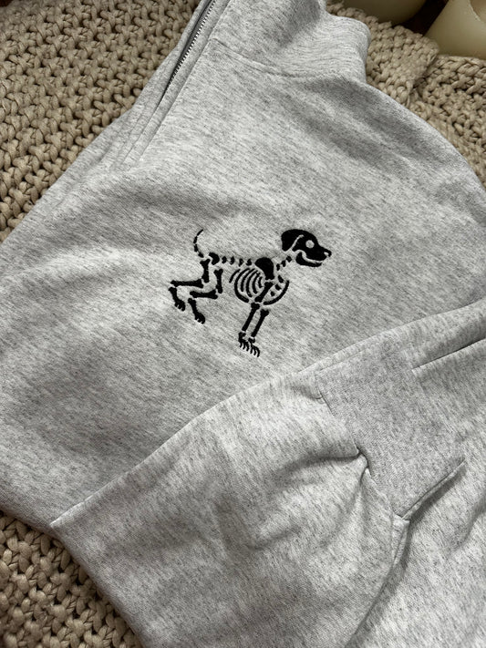 Skellie Dog Embroidered Sweatshirt