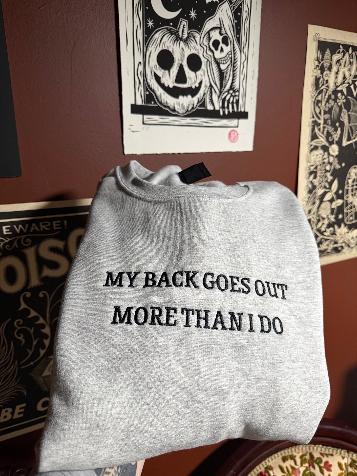 My Back Embroidered Sweatshirt