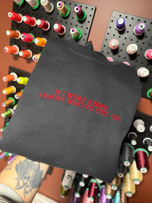 If I Were A Bird Embroidered Sweatshirt