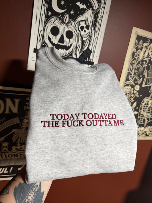 Today Todayed Embroidered Sweatshirt