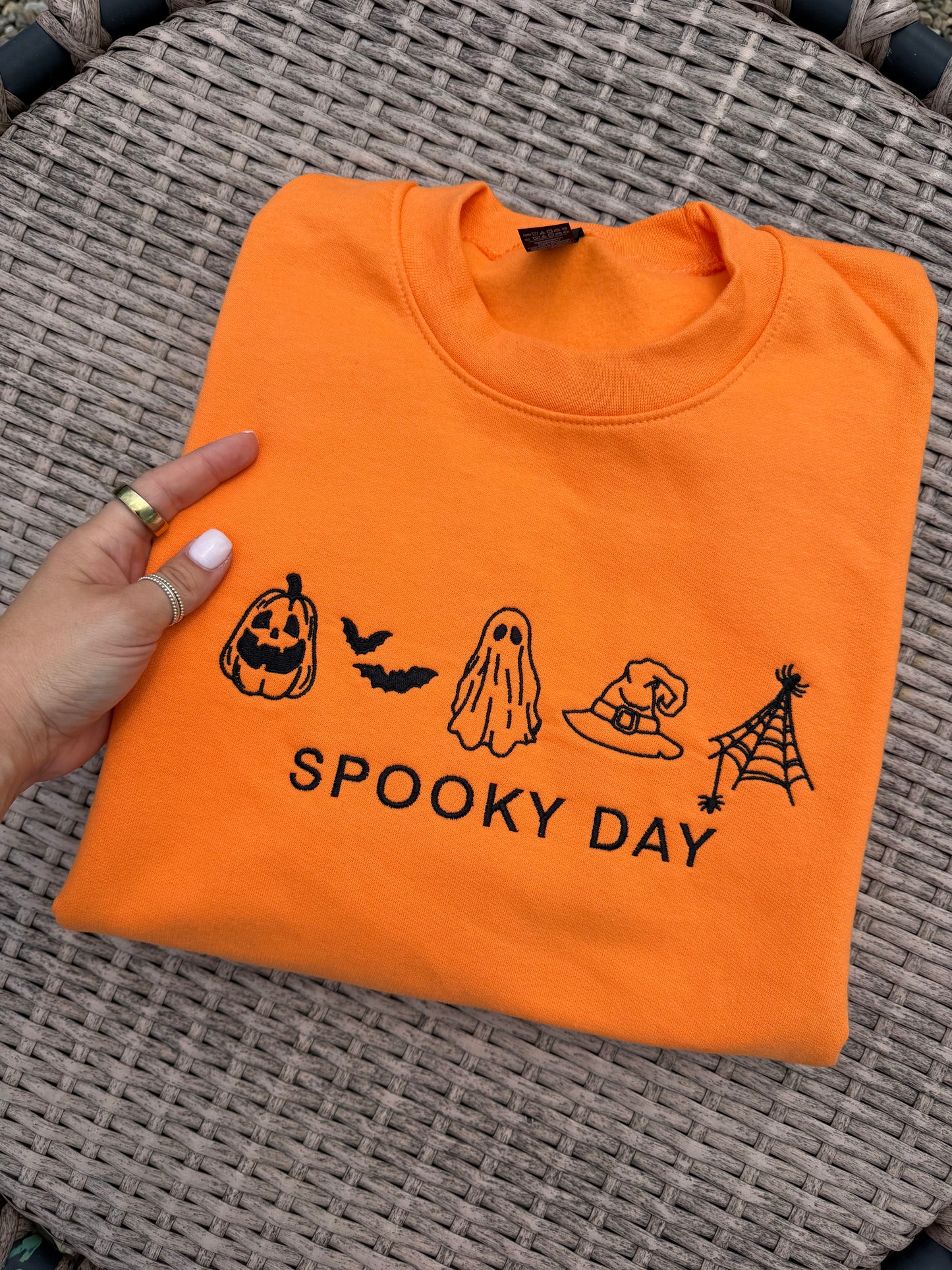 Spooky Day Embroidered Sweatshirt