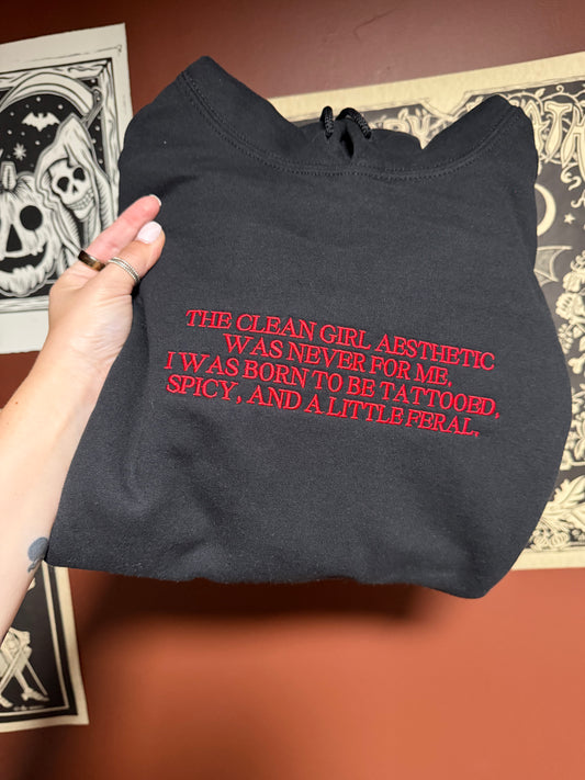A Little Feral Embroidered Sweatshirt