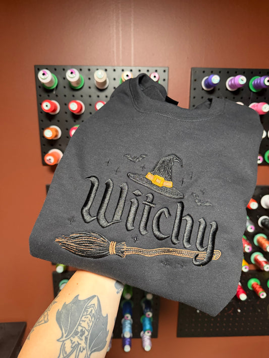 Witchy Embroidered Sweatshirt
