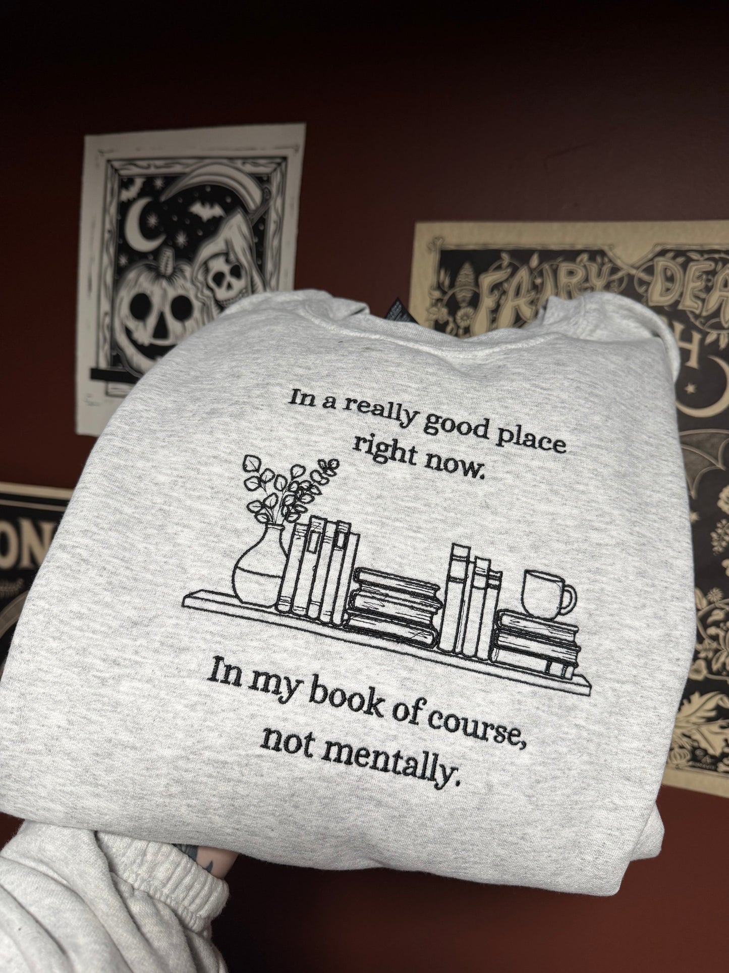 Good Place In My Book Embroidered Sweatshirt