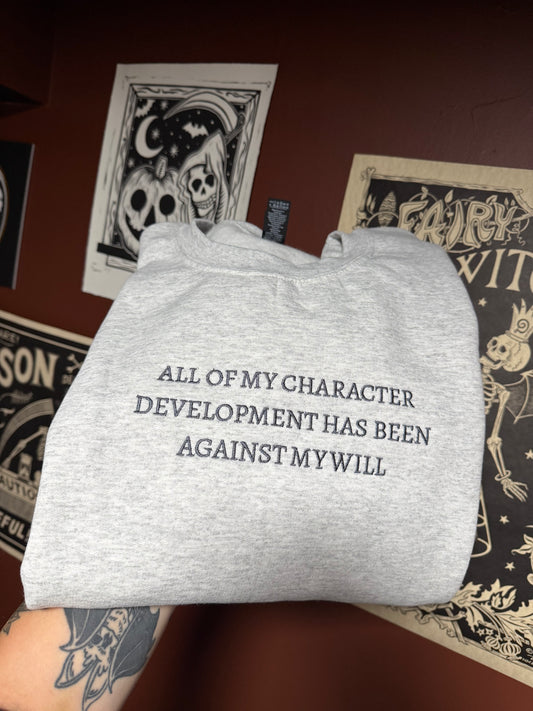 Character Development Embroidered Sweatshirt