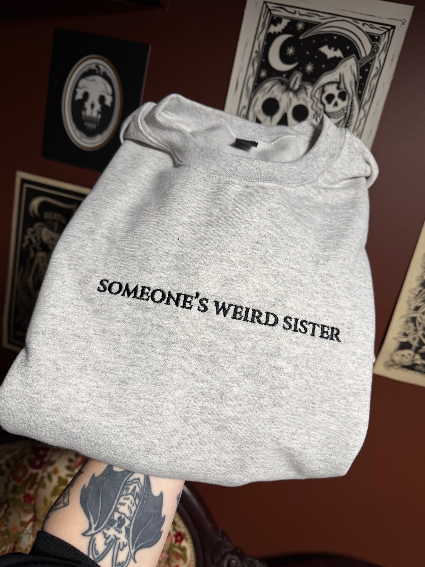 Weird Sister Embroidered Sweatshirt