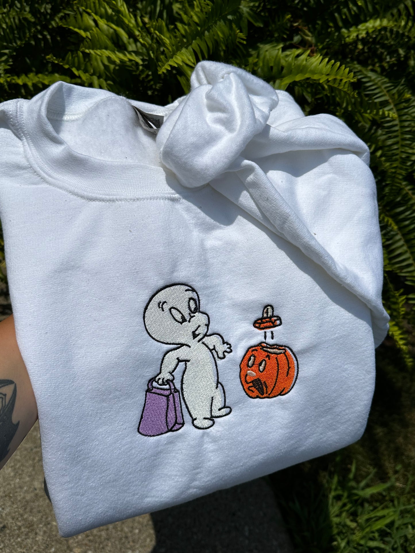 Ghost Embroidered Sweatshirt