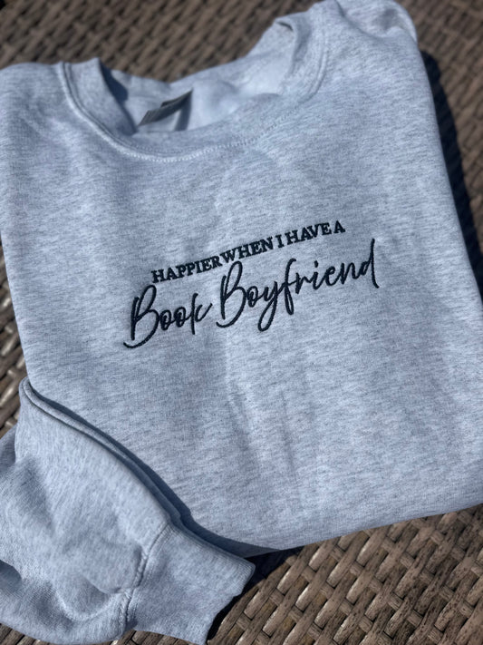 Book Boyfriend Embroidered Sweatshirt