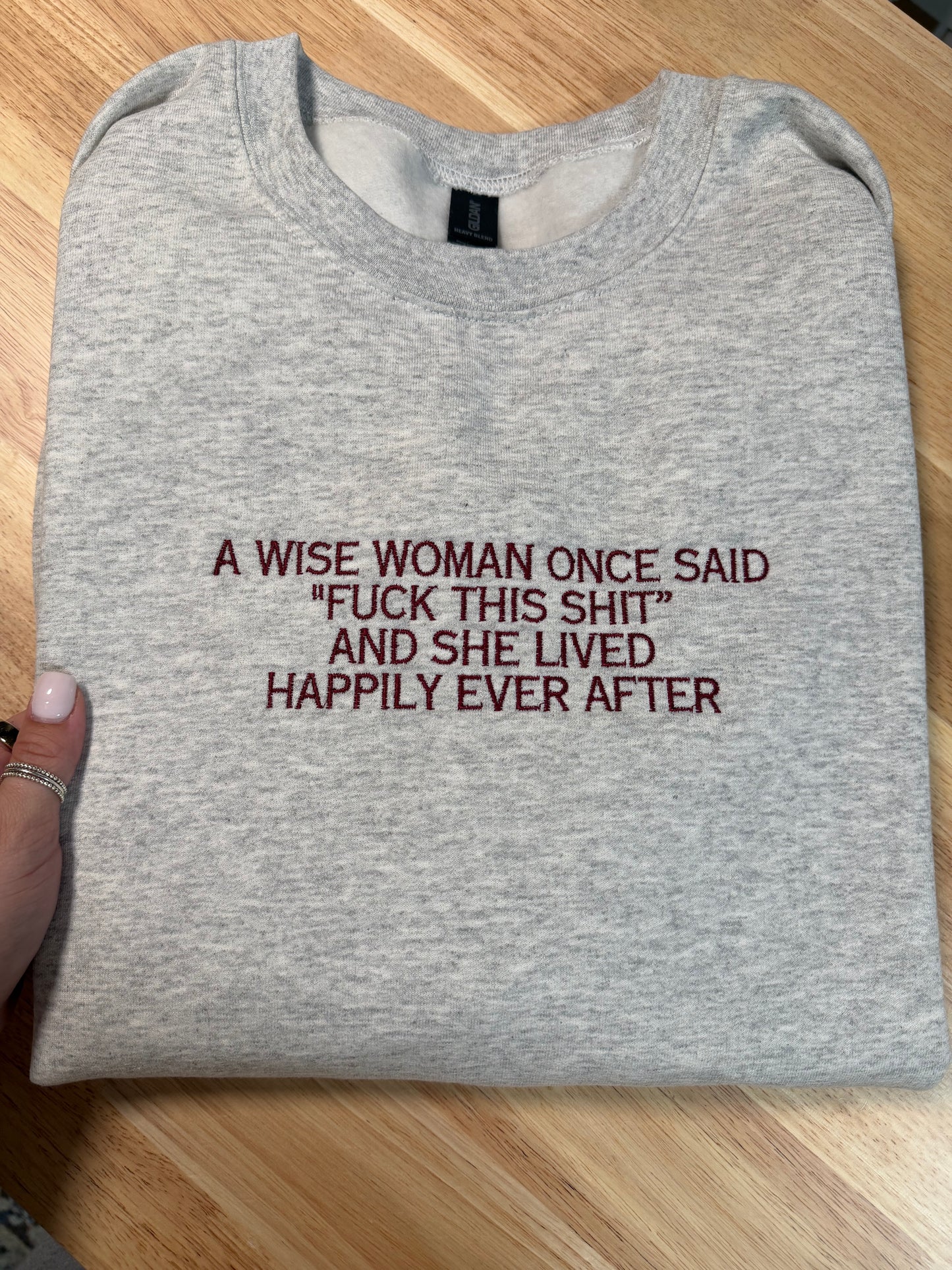 Wise Woman Embroidered Sweatshirt