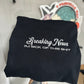 Breaking News Embroidered Sweatshirt