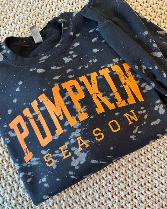 Pumpkin Season Bleached Crewneck Sweatshirt