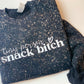 Tiny Person Snack Bitch Bleached Crewneck Sweatshirt