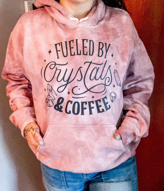 Crystals and Coffee Tie Dye Hoodie Sweatshirt