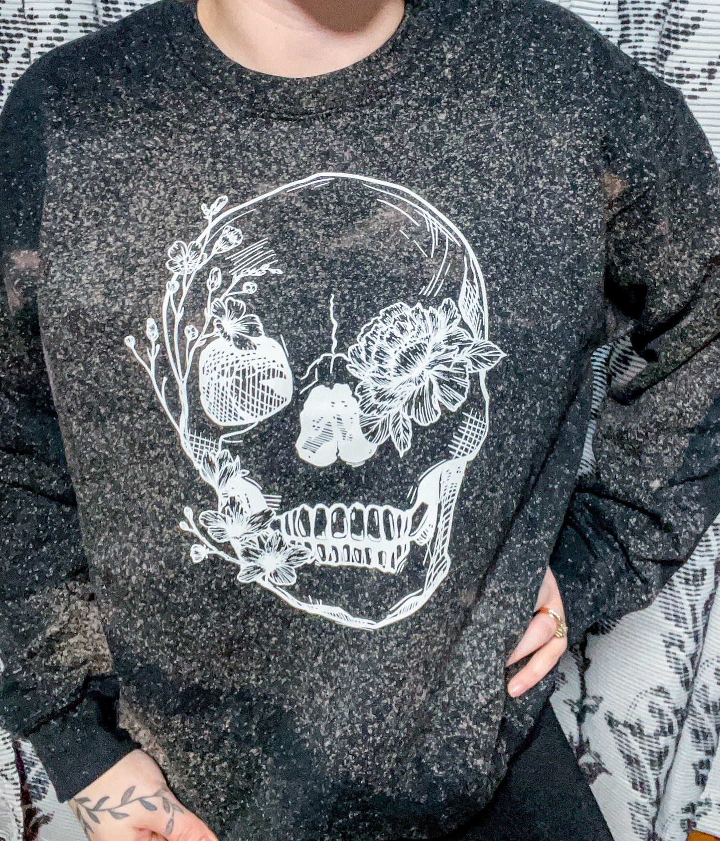 Floral Skull Sweatshirt