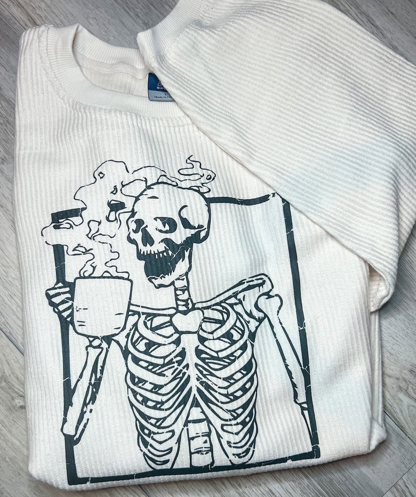 Skeleton Corded Crewneck